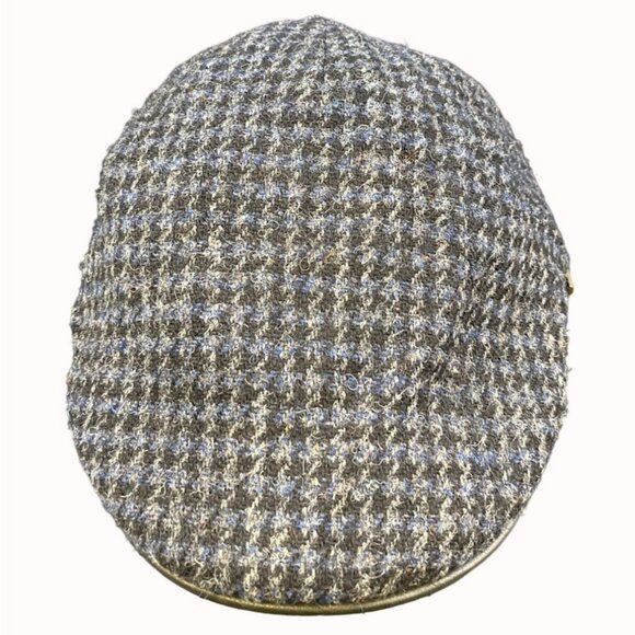 Stetson Harris Tweed Men's Black Wool Flat Cap/Hat Sz XL SKU 5285 - Picture 1 of 8